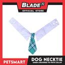 Pet Necktie Bandana Collar Scarf Green Chekered Design  DB-CTN32XS (XS) Perfect Fit For Dogs And Cats, Breathable, Soft Lightweight Pet Bandana Collar Scarf