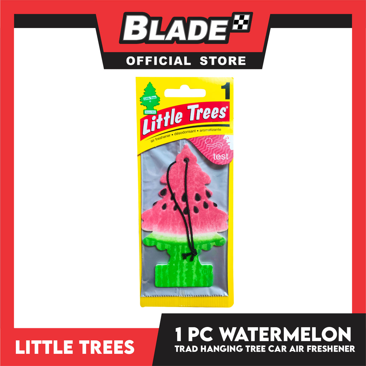 Little Trees Car Air Freshener 10320 (Watermelon) Hanging Tree Provides Long Lasting Scent