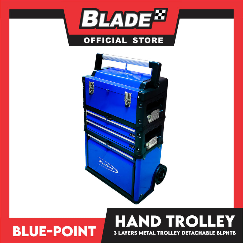 Blue-Point Hand Trolley Tool Box BLPHTB (Blue) 3 Layer Metal Trolley Detachable