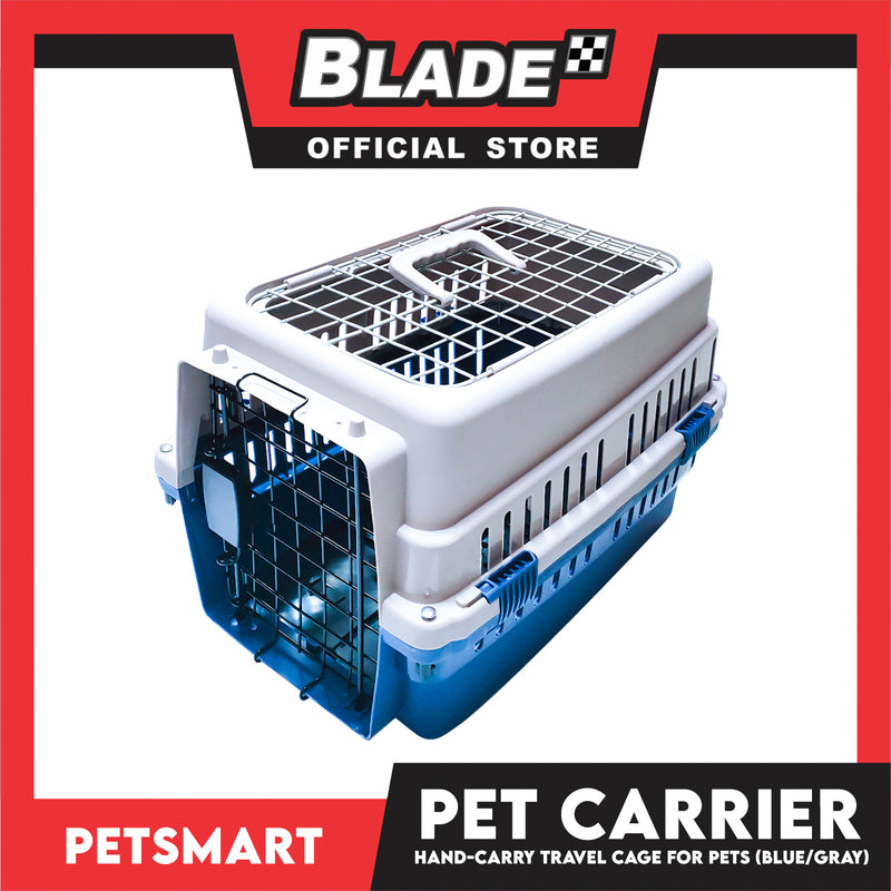 Pet Carrier, Pet Travel Cage With Carrying Handle KNO-206 SW-J0017 (Gray Blue Color)