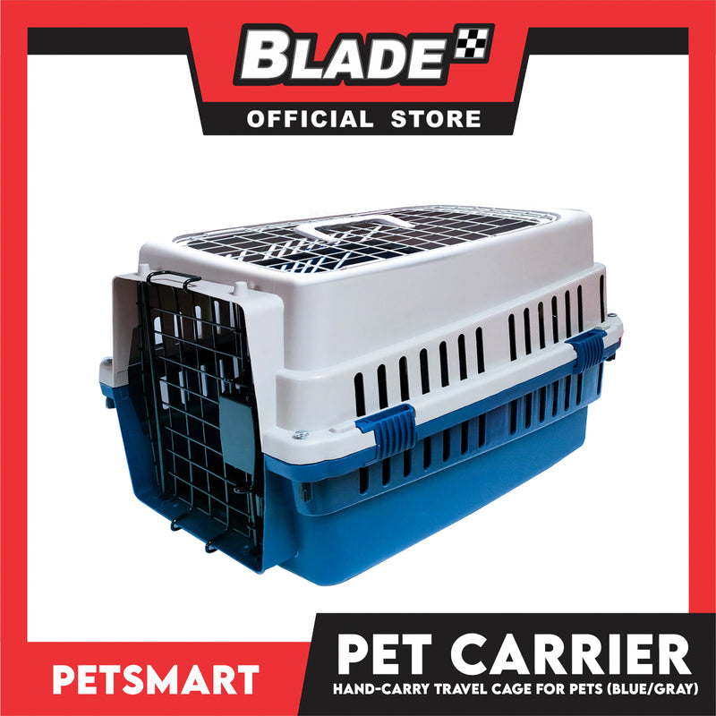 Pet Carrier, Pet Travel Cage With Carrying Handle KNO-206 SW-J0017 (Gray Blue Color)