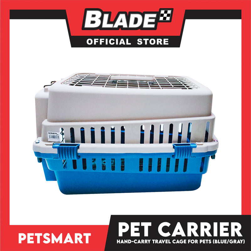 Pet Carrier, Pet Travel Cage With Carrying Handle KNO-206 SW-J0017 (Gray Blue Color)