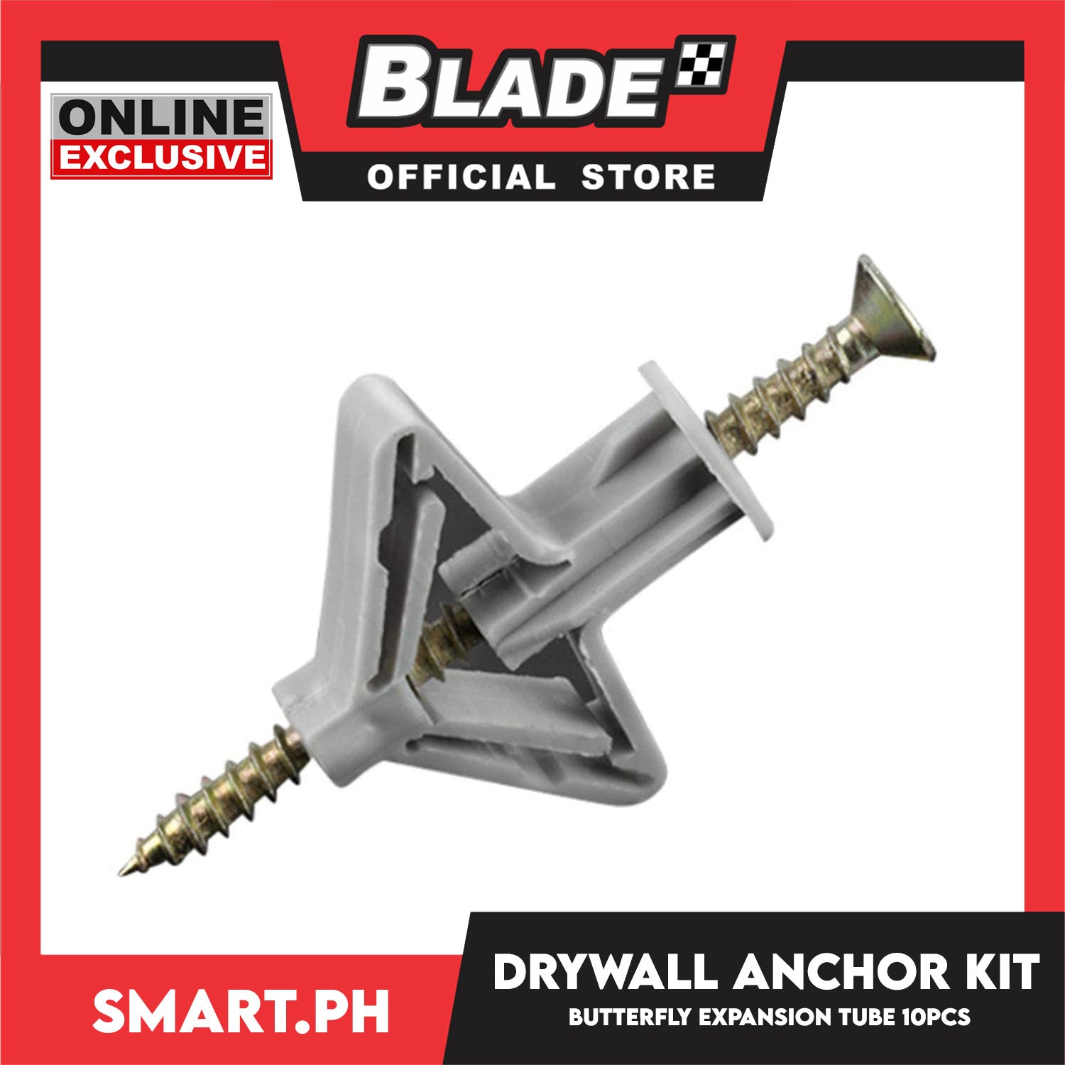 Aircraft Plastic Drywall Butterfly Anchor Kit (Set Of 10pcs) Butterfly