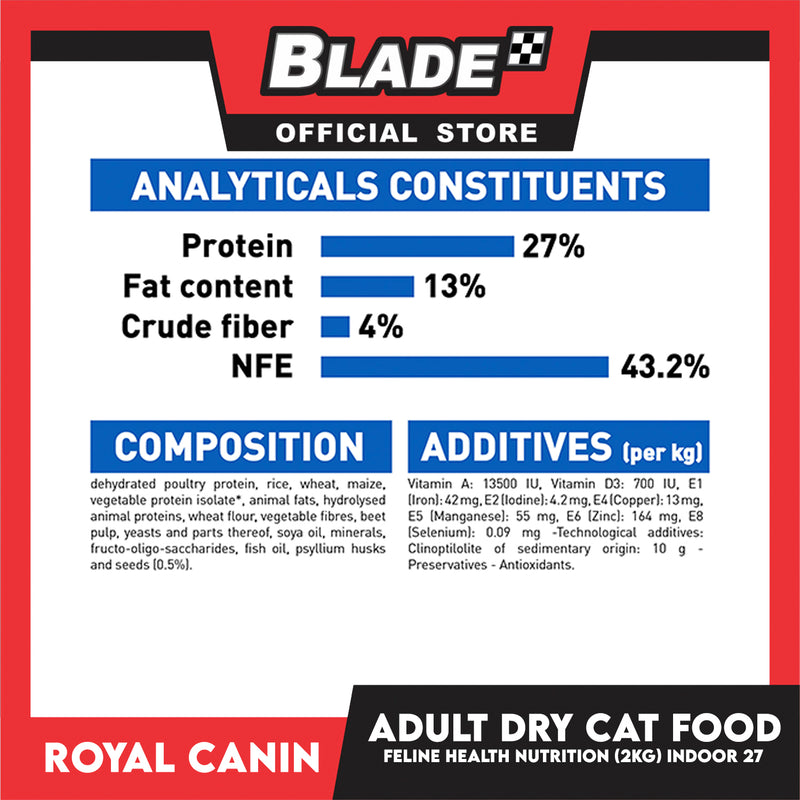 Royal Canin Feline Health Nutrition Indoor Adult Dry Cat Food 2kg