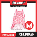 Pet Dress Pink Heart Spaghetti Dress DG-CTN118M (Medium) Perfect Fit For Dogs And Cats, Pet Dress Clothes, Soft and Comfortable Pet Clothing