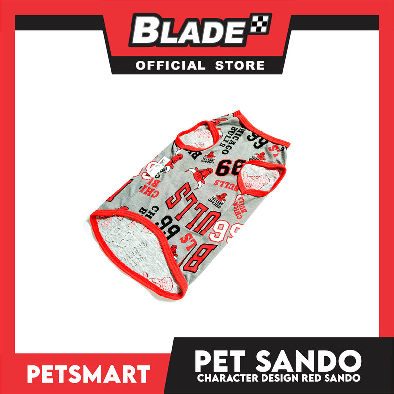 Pet Sando Apparel Character Design Red Sando DG-CTN124L (Large) Perfect Fit For Dogs And Cats, Pet Clothes, Soft and Comfortable Pet Clothing