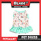 Pet Dress With Character Design Pink With Green Ribbon Dress DG-CTN119M (Medium) Perfect Fit For Dogs And Cats, Pet Dress Clothes, Soft and Comfortable Pet Clothing