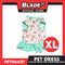 Pet Dress With Character Design Pink With Green Ribbon Dress DG-CTN119XL (Extra Large)