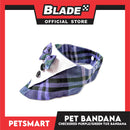 Pet Bandana Collar Scarf Checkered Purple Green Tux Bandana DB-CTN33L (Large) Perfect Fit For Dogs And Cats, Breathable, Soft Lightweight, Fashionable Pet Bandana