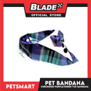 Pet Bandana Collar Scarf Checkered Purple Green Tux Bandana DB-CTN33L (Large) Perfect Fit For Dogs And Cats, Breathable, Soft Lightweight, Fashionable Pet Bandana