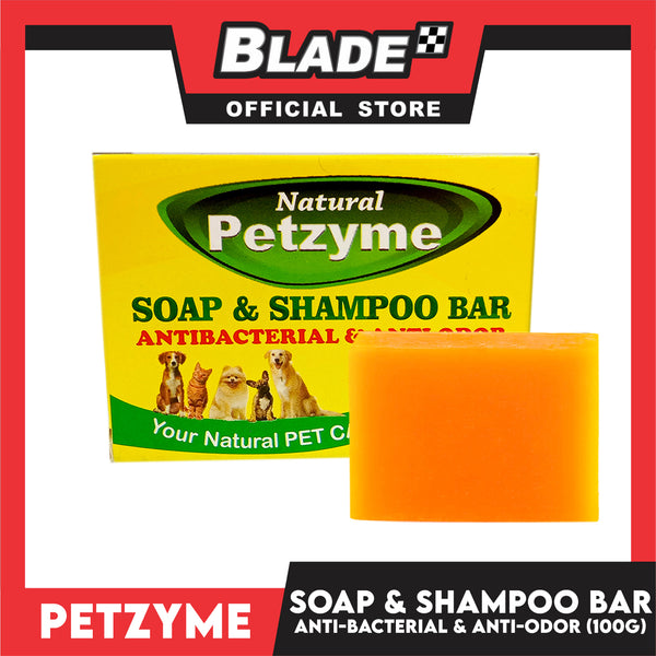 Petzyme Soap And Shampoo Bar 100g Anti-Bacterial And Anti-Odor, Pets Soap