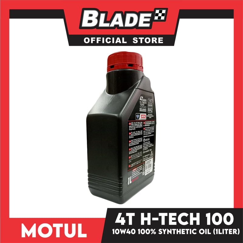 Motul 4T Hi-Tech 100 10W40 MA2 100% Synthetic, 4-Stroke Motor Oil 1 Liter