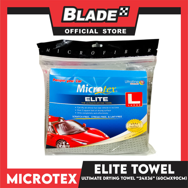 Microtex (MTX) Microfiber Drying Cloth Elite Towel 24' ' x 36' ' (Large) Scratch-Free, Streak-Free, And Lint-Free
