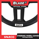Sparco Steering Wheel Cover SPC1113BK (Black) for Toyota, Mitsubishi, Honda, Hyundai, Ford, Nissan, Suzuki, Isuzu, Kia, MG and more