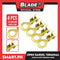 4pcs Electric Lugs Ring Type Terminal Gold Plated Ring 12mm (M6) Golden Brass Non-insulated Copper