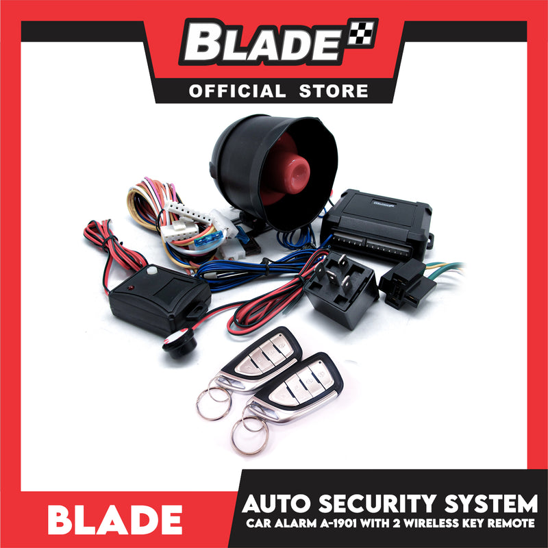 Blade Car Alarm A-1901 Auto Security Keyless Entry System With Anti Theft Protection