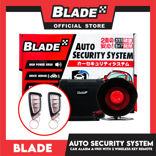 Blade Car Alarm A-1901 Auto Security Keyless Entry System With Anti Theft Protection