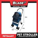 Pet Stroller Traveler Push Wheels BL07 (Dark Blue)