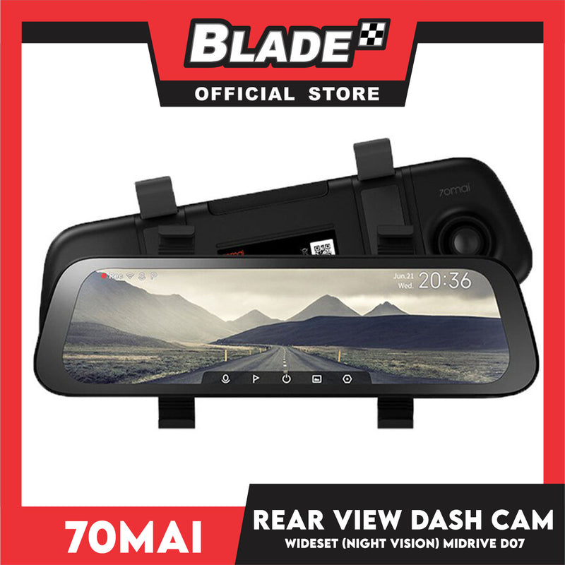 70mai Rearview Dash Cam Wide Set (Night Vision) D07