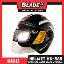 HIRO Helmet OF (XL) HD-585 Matte Black Mystical Gray Color (Open Face, Half Face)