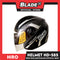 HIRO Helmet OF (XL) HD-585 Matte Black Mystical Gray Color (Open Face, Half Face)
