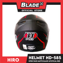 HIRO Helmet OF (Large) HD-585 Matte Black Mystical Red Color (Open Face, Half Face)