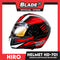 HIRO Helmet FU (XL) HD-701 Matte Black Rhyme Red Color (Modular)
