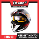 HIRO Helmet FU (Large) HD-701 Matte Black Rhyme Red Color (Modular)