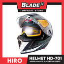 HIRO Helmet FU (Large) HD-701 Matte Black Rhyme Grey Color (Modular)