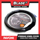Pavoni Steering Wheel Cover Carbon Sporty 370mm Universal Fits For All Cars