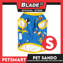 Pet Sando Clothes, Blue Color With Character Design, Yellow Piping DG-CTN128S (Small)