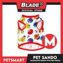 Pet Sando Clothes, Character Design With Red Piping DG-CTN129M (Medium)