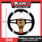 Dub Steering Wheel Cover AN8903 (Black/Silver) for Toyota, Mitsubishi, Honda, Hyundai, Ford, Nissan, Suzuki, Isuzu, Kia, MG and more