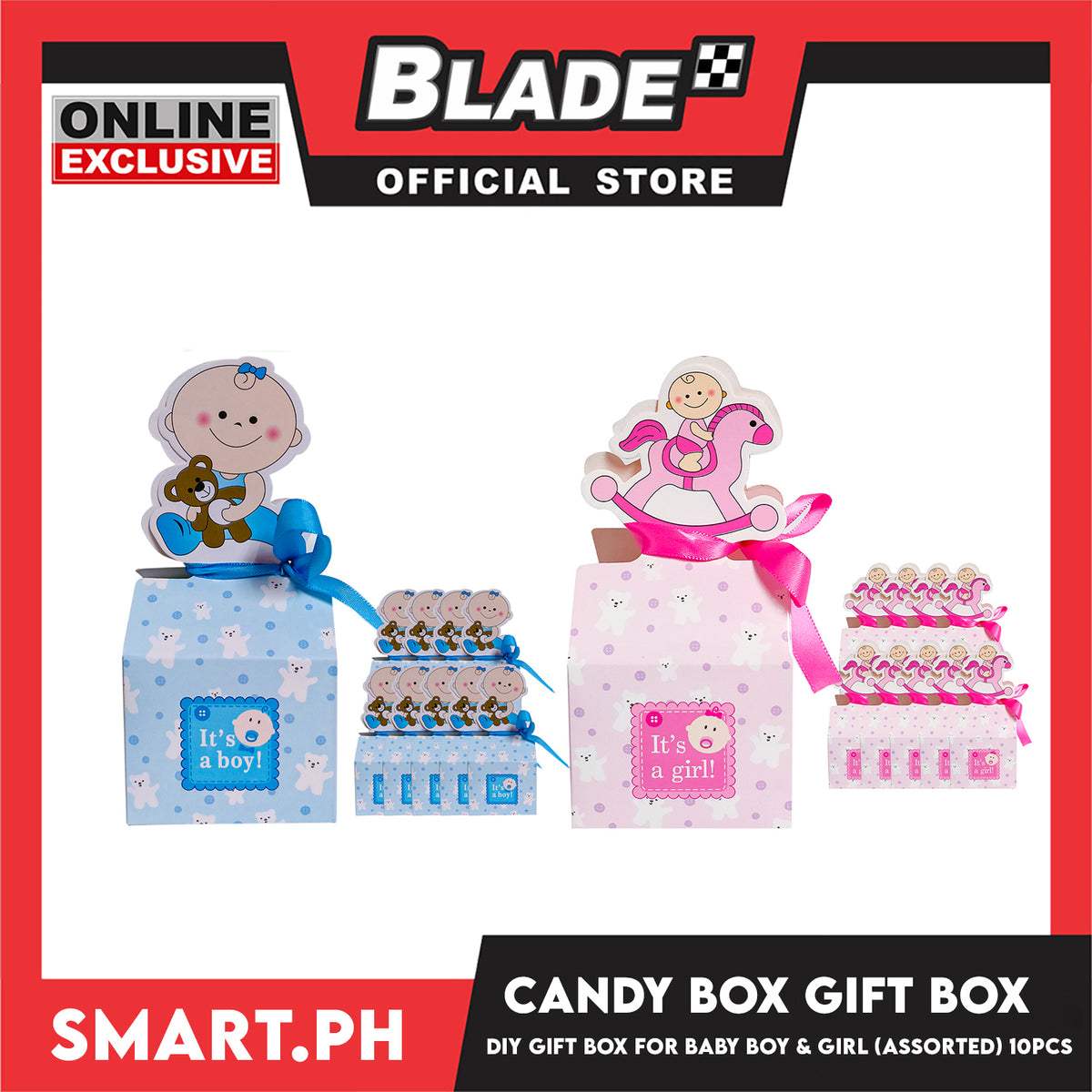 10pcs Candy Box DIY Gift Box 12cm (Assorted Colors Per Pack) Perfect For Party Giveaway Or Souvenir