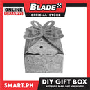 DIY Gift Box, Butterfly On Top Design Paper Gift Box, Small 6cm (Silver) Perfect For Party Giveaway Or Souvenir