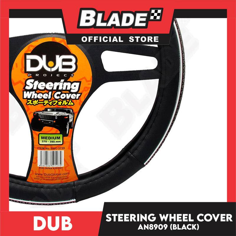 Dub Steering Wheel Cover AN8909 (Black) for Toyota, Mitsubishi, Honda, Hyundai, Ford, Nissan, Suzuki, Isuzu, Kia, MG and more