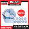 10pcs DIY Gift Box, Flower On Top Design Paper Gift Box 7cm (Blue) Perfect For Party Giveaway Or Souvenir