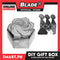 DIY Gift Box, Flower On Top Design Paper Gift Box 7cm (Silver) Perfect For Party Giveaway Or Souvenir