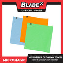 3pcs Micromagic MicroFiber Cleaning Towel 40cm x 40cm (Neon Pop) Scratch-Free, Washable
