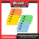12pcs Micromagic MicroFiber Cleaning Towel 40cm x 40cm (Neon Pop) Scratch-Free, Washable