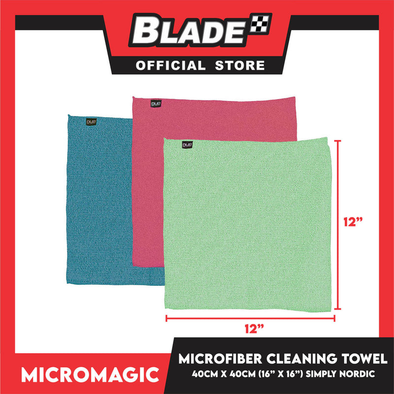 3pcs Micromagic MicroFiber Cleaning Towel 30cm x 30cm (Simply Nordic) Scratch-Free, Washable