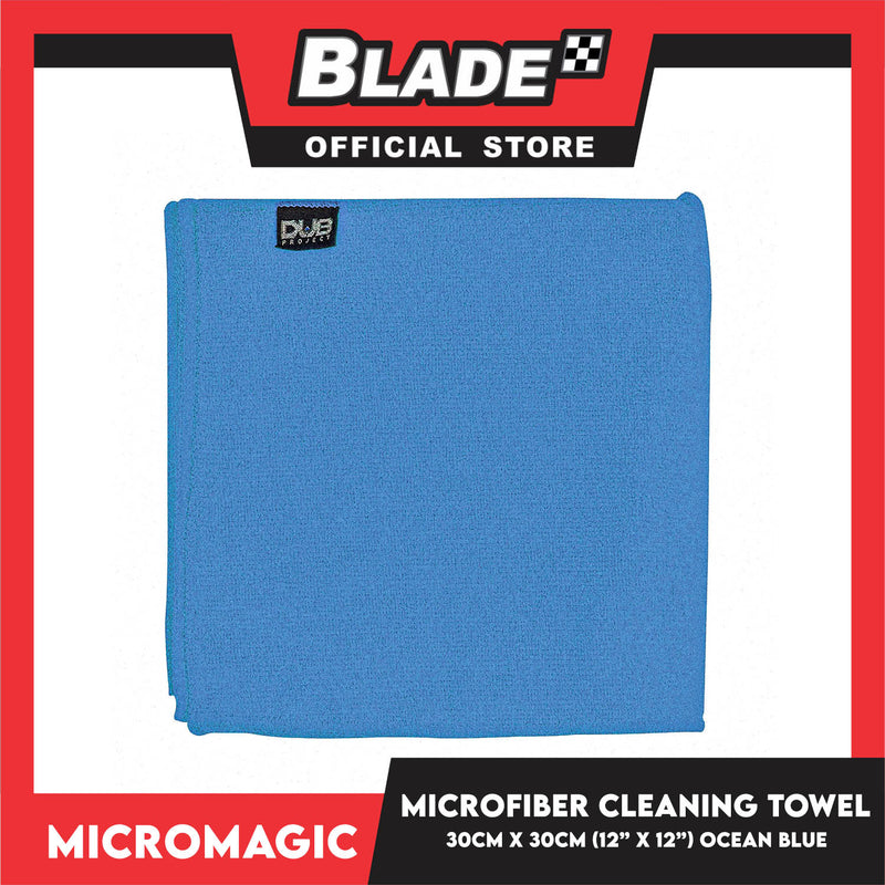 3pcs Micromagic MicroFiber Cleaning Towel 30cm x 30cm (Ocean Blue) Scratch-Free, Washable