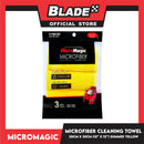 3pcs Micromagic MicroFiber Cleaning Towel 30cm x 30cm (Summer Yellow) Scratch-Free, Washable