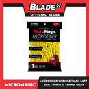 Micromagic MicroFiber Chenille Wash Mitt 25cm x 18cm (Summer Yellow Chenille) Secure Fit, Highly Absorbent