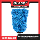 Micromagic MicroFiber Chenille Wash Mitt 25cm x 18cm (Ocean Blue Chenille) Secure Fit, Highly Absorbent