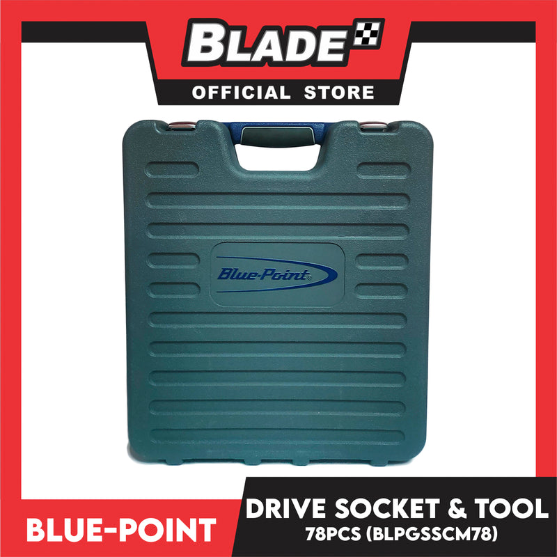 Blue-Point Drive Socket And Tool 78pcs Set 1/4' ' And 1/2' '  BLPGSSCM78