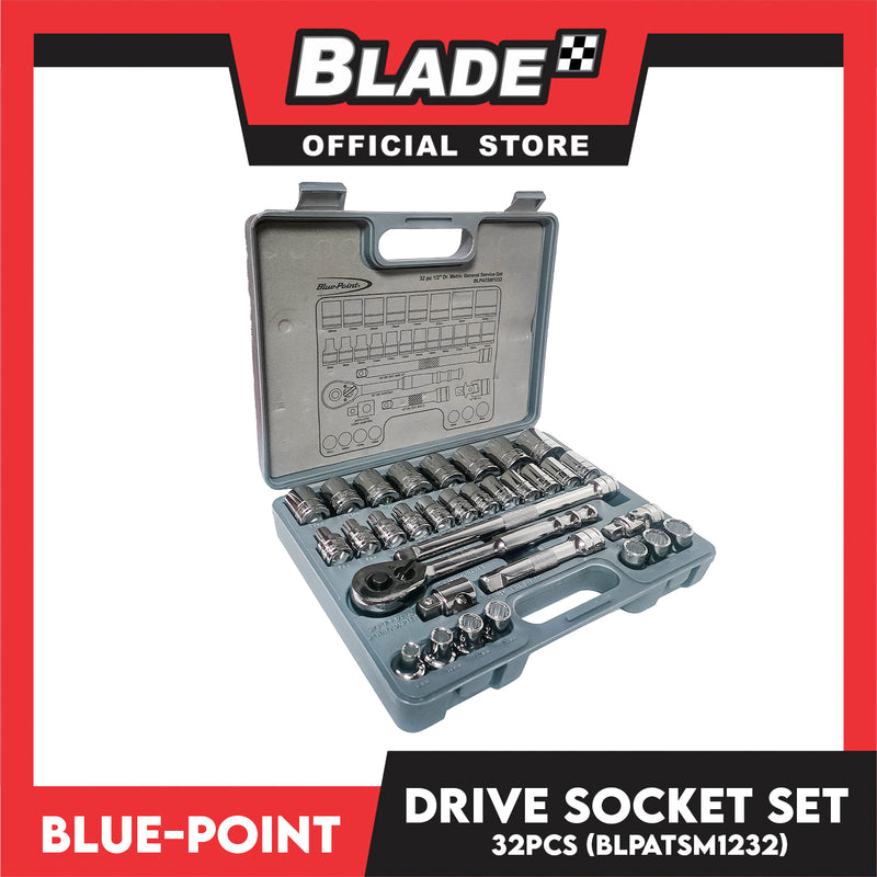 Blue-Point Drive Socket 32pcs Set 1/2' BLPATSM1232