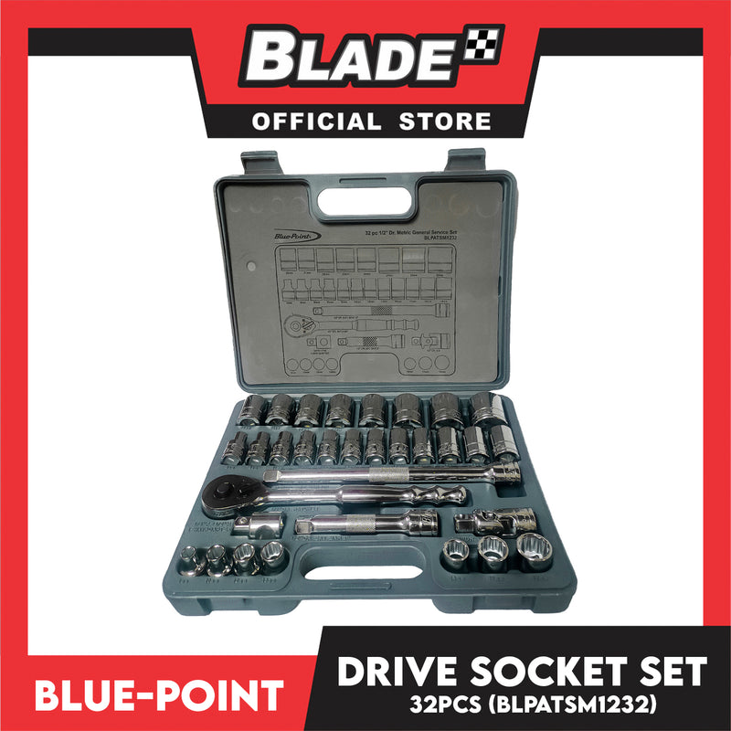 Blue-Point Drive Socket 32pcs Set 1/2' BLPATSM1232
