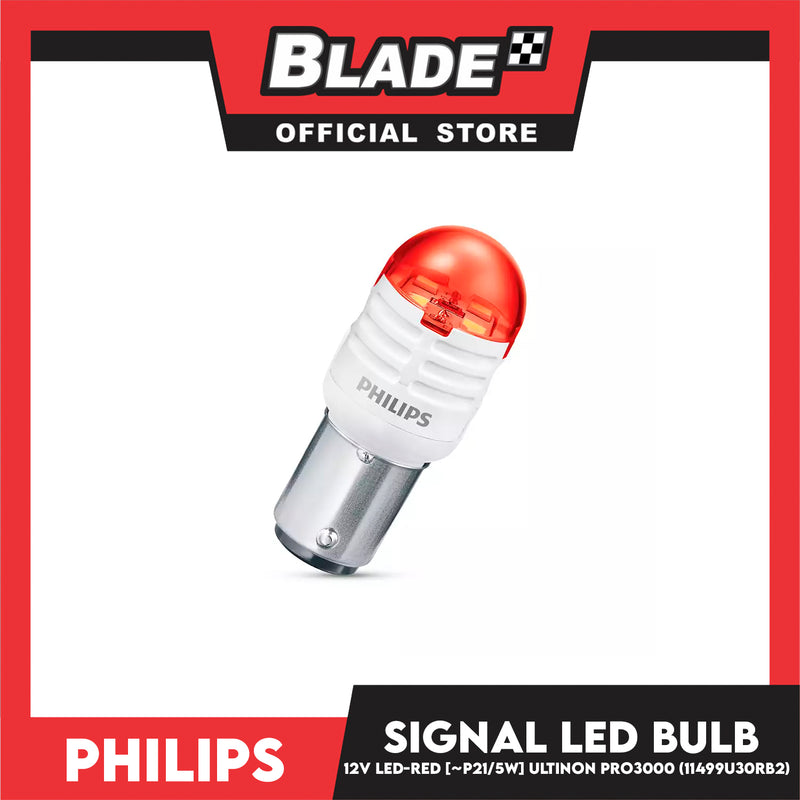 Philips Ultinon Pro3000 SI Car Signaling Bulb 11499U30RB2 (Red Intense) Led-Red P21/5W