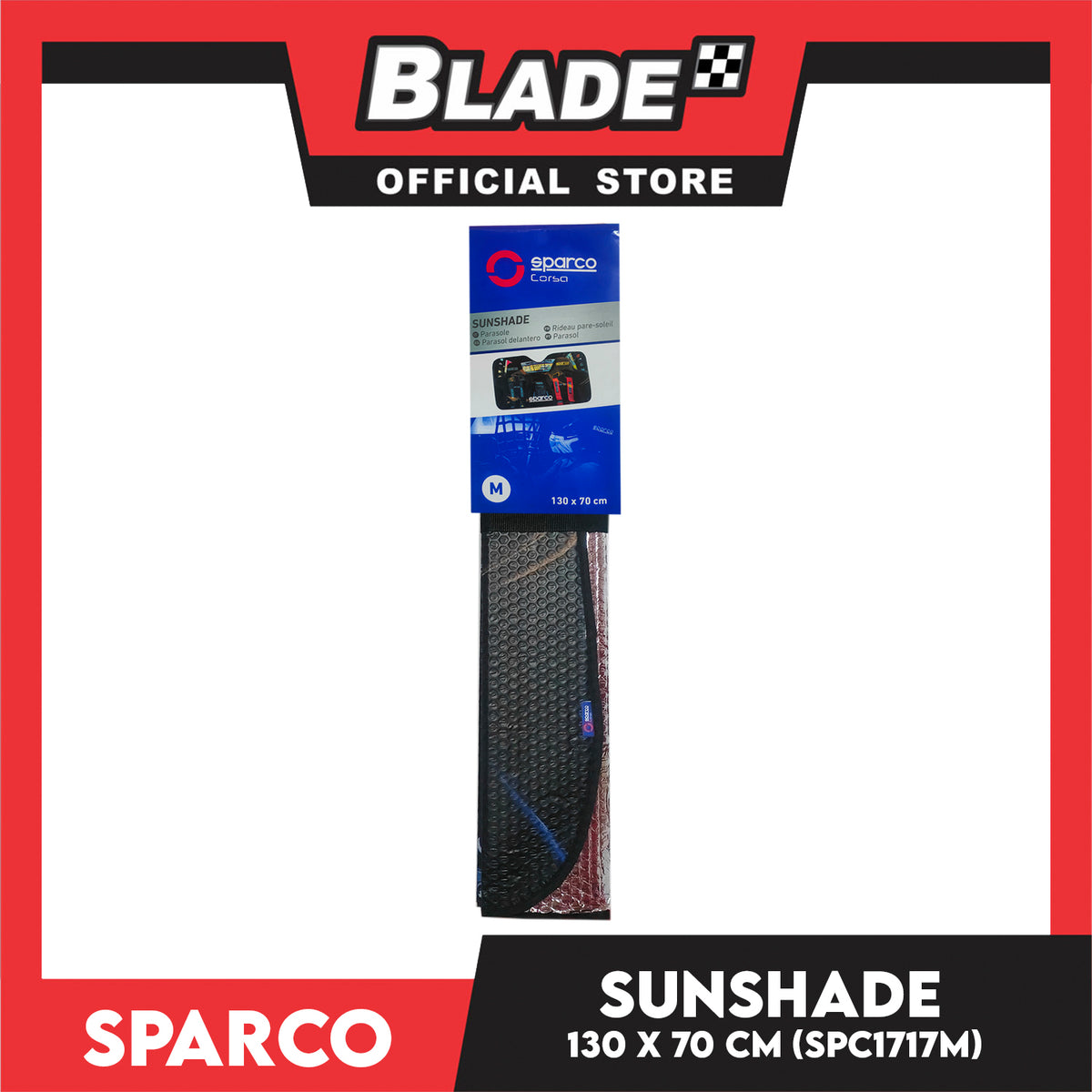 Sparco Car Sunshade SPC1717M Medium 130x70cm